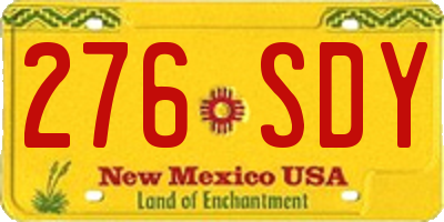 NM license plate 276SDY