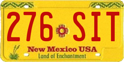 NM license plate 276SIT