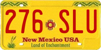 NM license plate 276SLU