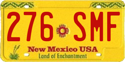 NM license plate 276SMF