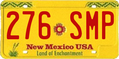 NM license plate 276SMP