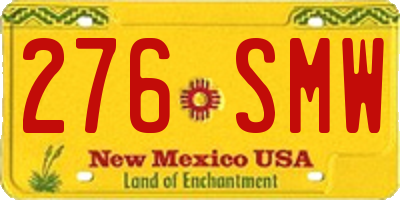 NM license plate 276SMW