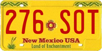 NM license plate 276SOT