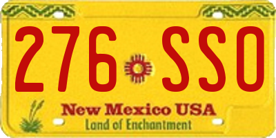 NM license plate 276SSO