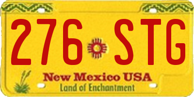 NM license plate 276STG