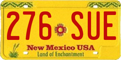 NM license plate 276SUE