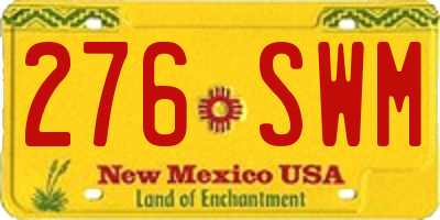 NM license plate 276SWM
