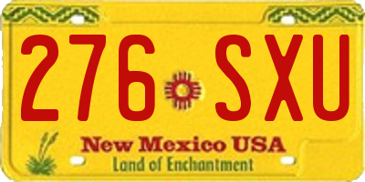 NM license plate 276SXU
