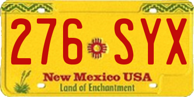 NM license plate 276SYX
