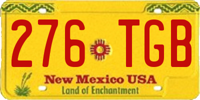 NM license plate 276TGB