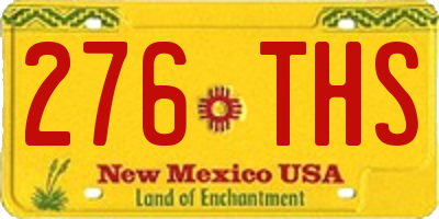 NM license plate 276THS
