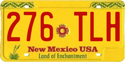 NM license plate 276TLH
