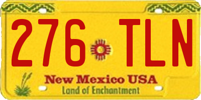 NM license plate 276TLN