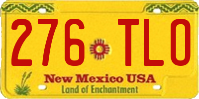 NM license plate 276TLO