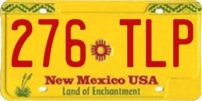NM license plate 276TLP