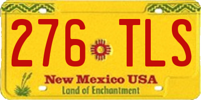NM license plate 276TLS