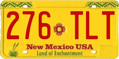 NM license plate 276TLT