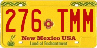 NM license plate 276TMM