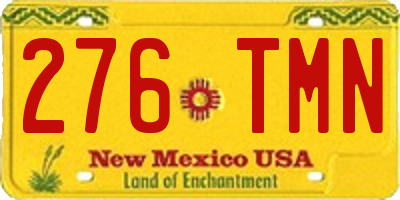 NM license plate 276TMN