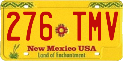 NM license plate 276TMV