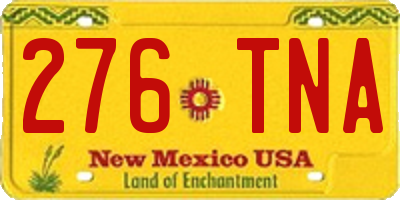 NM license plate 276TNA