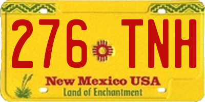 NM license plate 276TNH