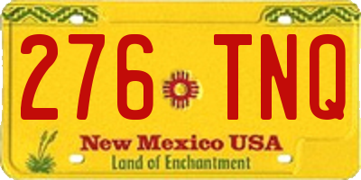 NM license plate 276TNQ