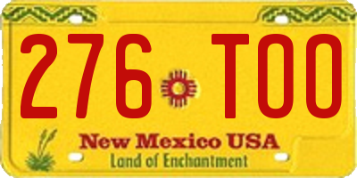 NM license plate 276TOO