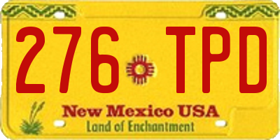 NM license plate 276TPD