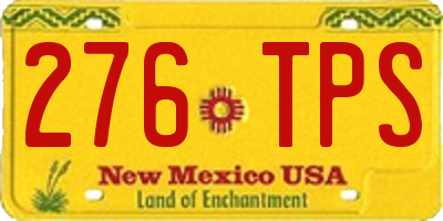 NM license plate 276TPS
