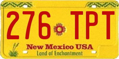 NM license plate 276TPT