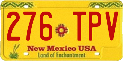 NM license plate 276TPV