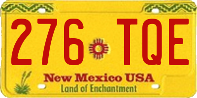 NM license plate 276TQE