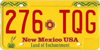 NM license plate 276TQG