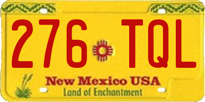 NM license plate 276TQL