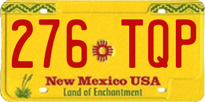 NM license plate 276TQP