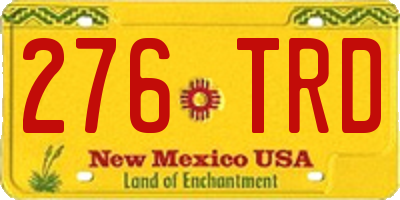 NM license plate 276TRD