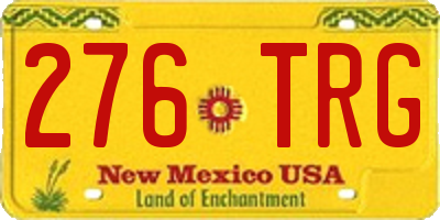 NM license plate 276TRG
