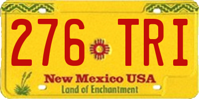 NM license plate 276TRI