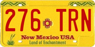 NM license plate 276TRN
