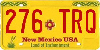 NM license plate 276TRQ