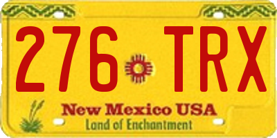 NM license plate 276TRX