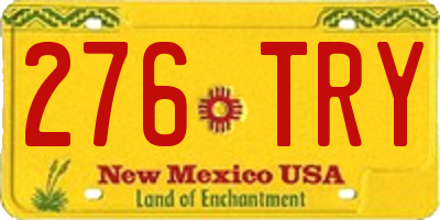 NM license plate 276TRY