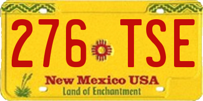 NM license plate 276TSE