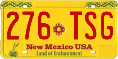 NM license plate 276TSG