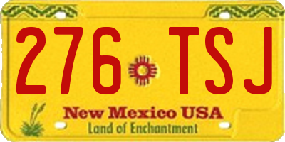 NM license plate 276TSJ