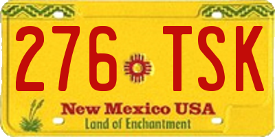 NM license plate 276TSK
