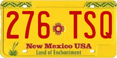 NM license plate 276TSQ