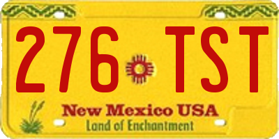 NM license plate 276TST