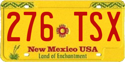 NM license plate 276TSX